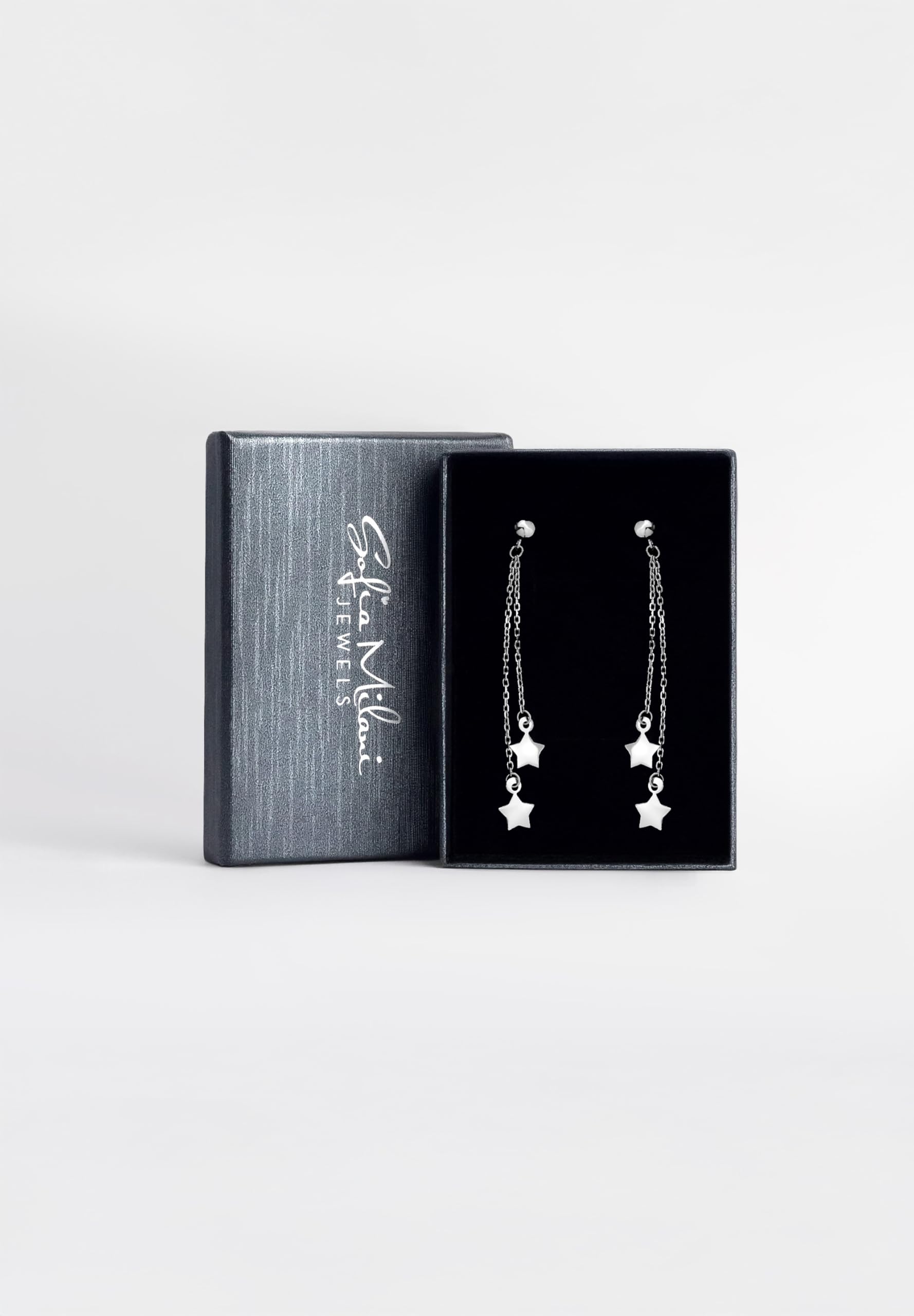 SOFIA MILANI - Orecchini Donna Argento 925 - Orecchini Pendenti a Sfera Stella - 20675