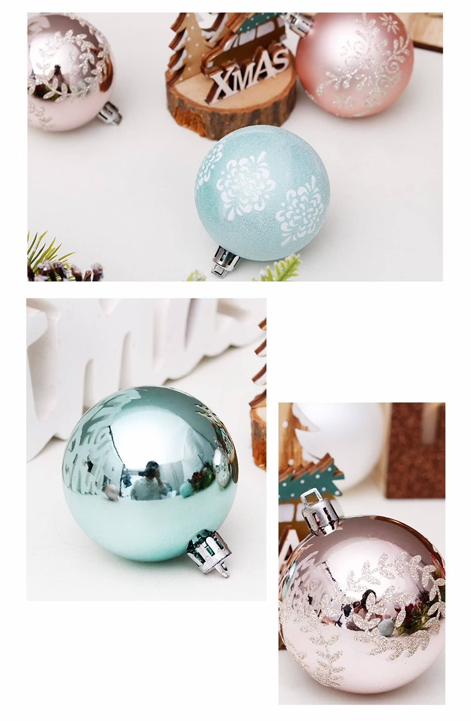 LAUSCHAER Lot De 8 Boules De Noël En Satin Uni Mat Bleu Roi, 6,7 Cm, Avec Couronne Dorée + 50 Suspensions Rapides En Or