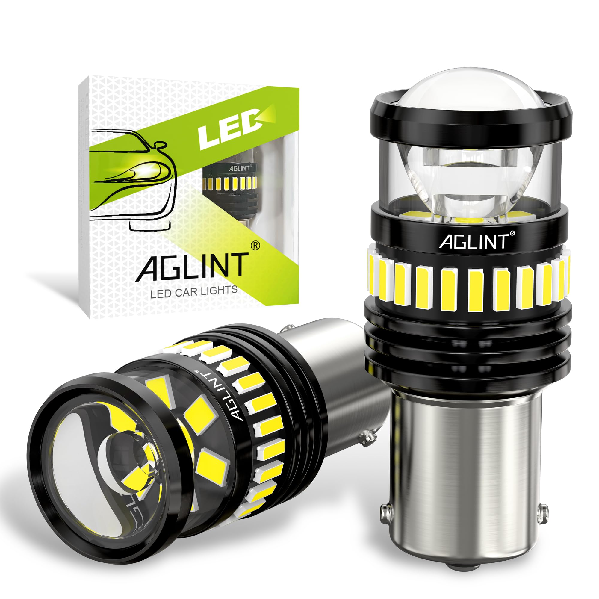 P21W LED Lampadina 31SMD BA15S 12V 24V 6500K Bianco 2 Pezzi per Auto Camper Luci DRL