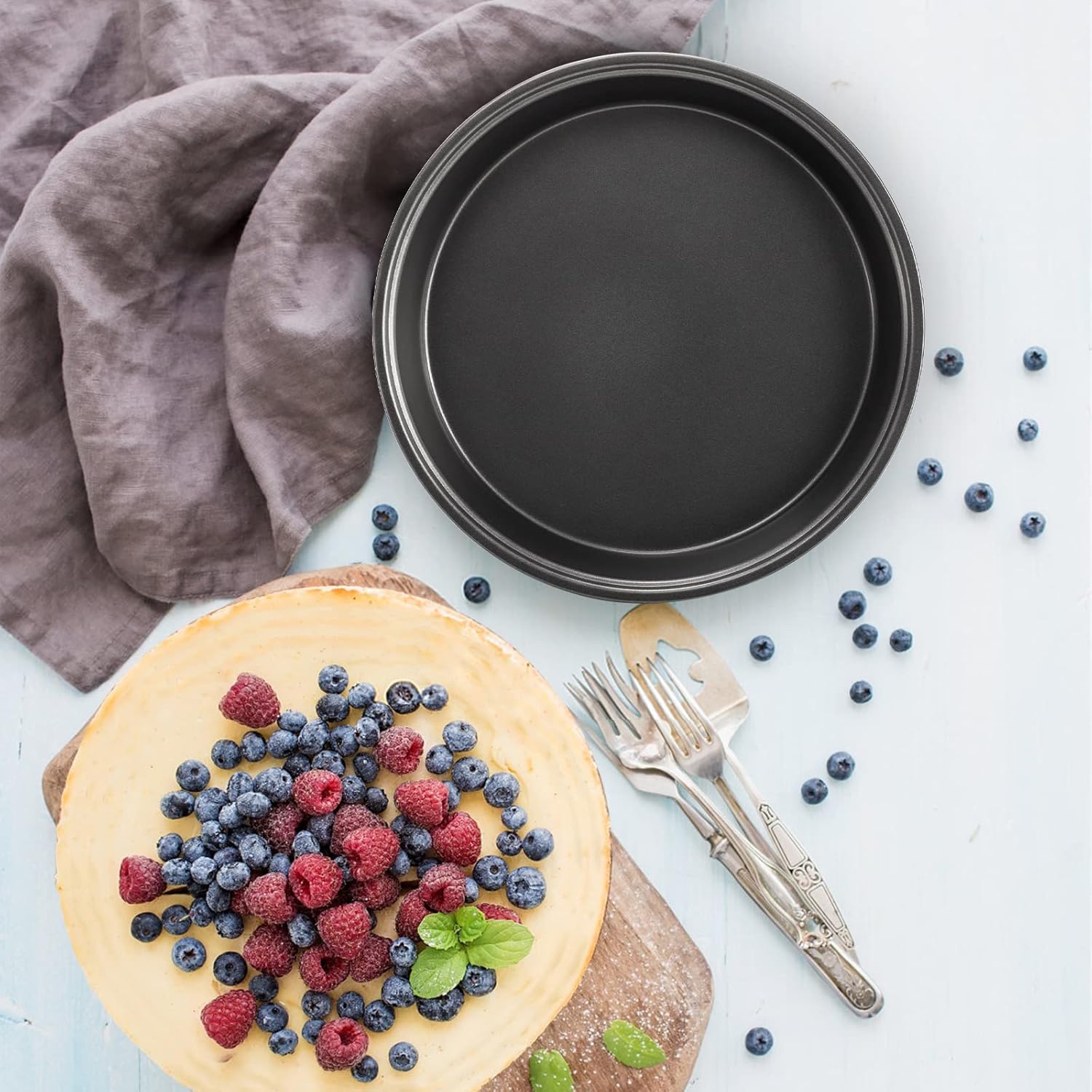 Tosnail 4 Pack 9" Nonstick Round Cake Pan Set for Baking Layer Cake Pans Pie Tart Pizza - Image 8