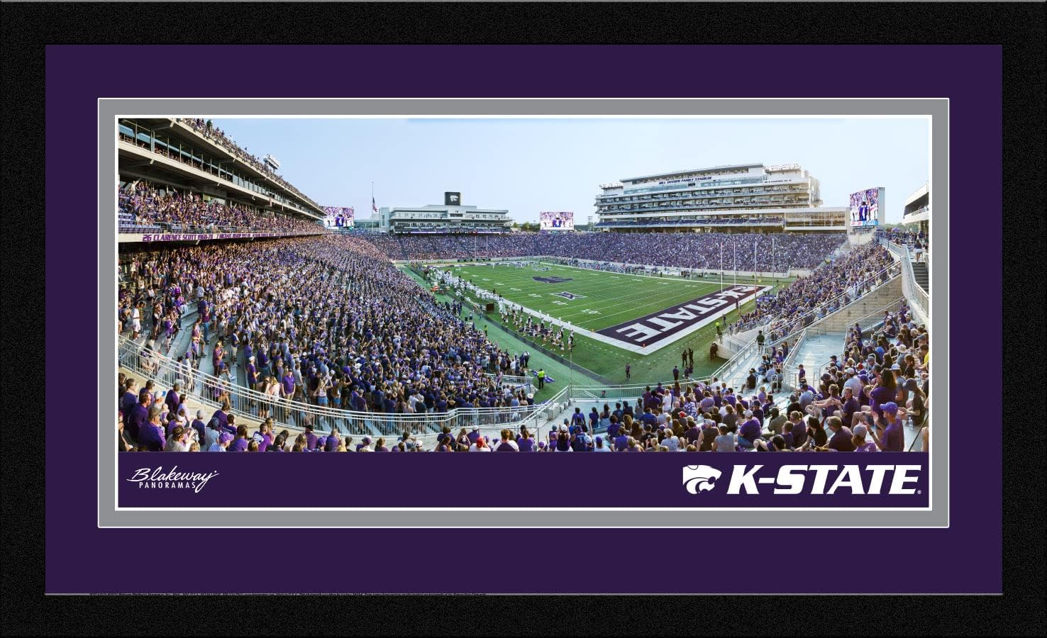 Blakeway Worldwide Panoramas, Inc. K-State Wildcats Football - Framed Panoramic Picture