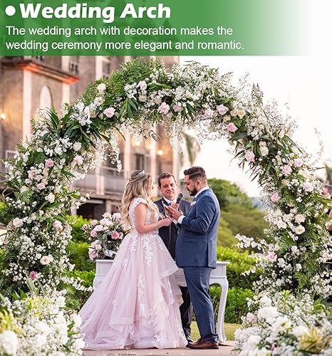 Miniatura 5 de Queension Arco de jardín extra grande de 7.2 pies de ancho y 9.2 pies de alto, arco de boda para ceremonia, enrejado de jardín al aire libre para