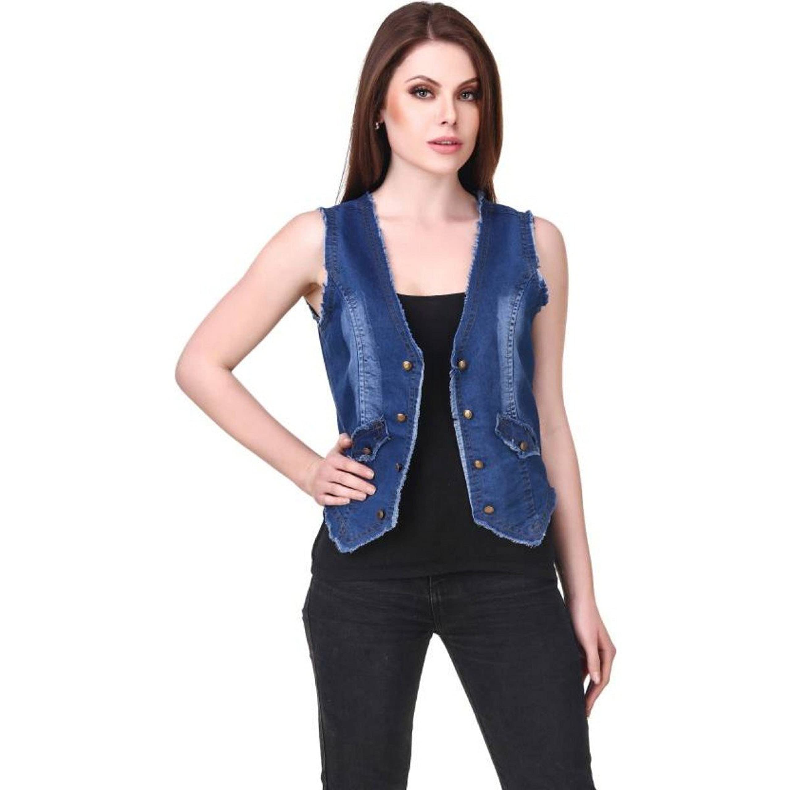 Designer Half Sleev Denim Blazers For Women