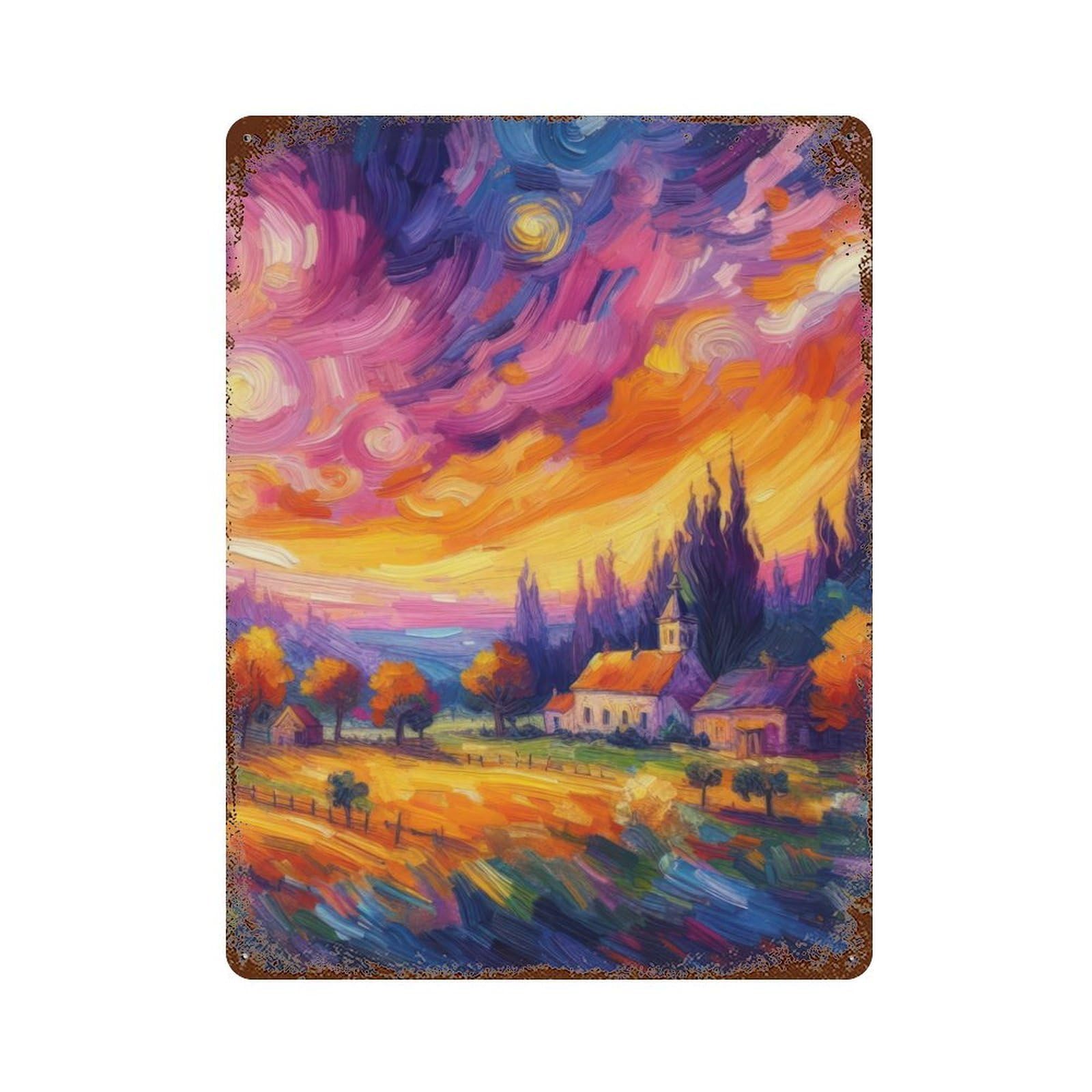 Painting V6 Decorative Tin Sign 15.7"x11.8", Ideal for Basement, Hobby Room And Garage Decor