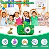 Children's Camera Dinosaur Selfie Digital Camera with 32GB Card Christmas Birthday Gift for Boys and Girls 1080P HD Children's Camera Gifts Toy for 3 4 5 6 7 8 9 10 11 12 Years