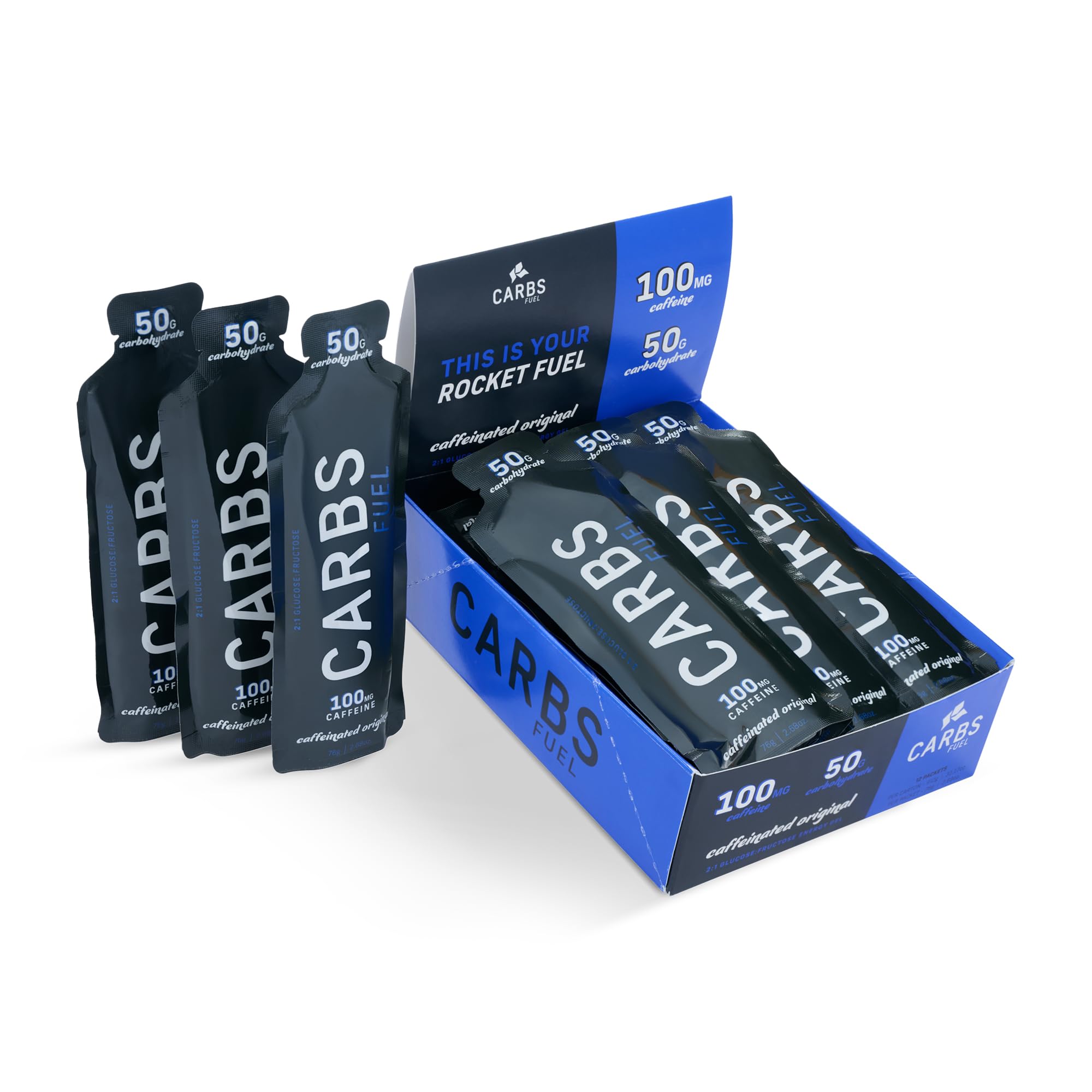 Amazon.com: Carbs Fuel Caffeinated Original 50g Energy Gel 12-Pack