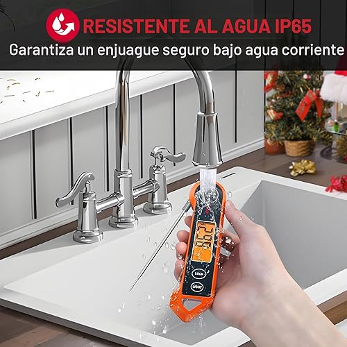 Vista 4 de Termómetro digital de carne ThermoPro TP19H resistente al agua para asar a la parrilla con retroiluminación ambidiestra y sensor de movimiento