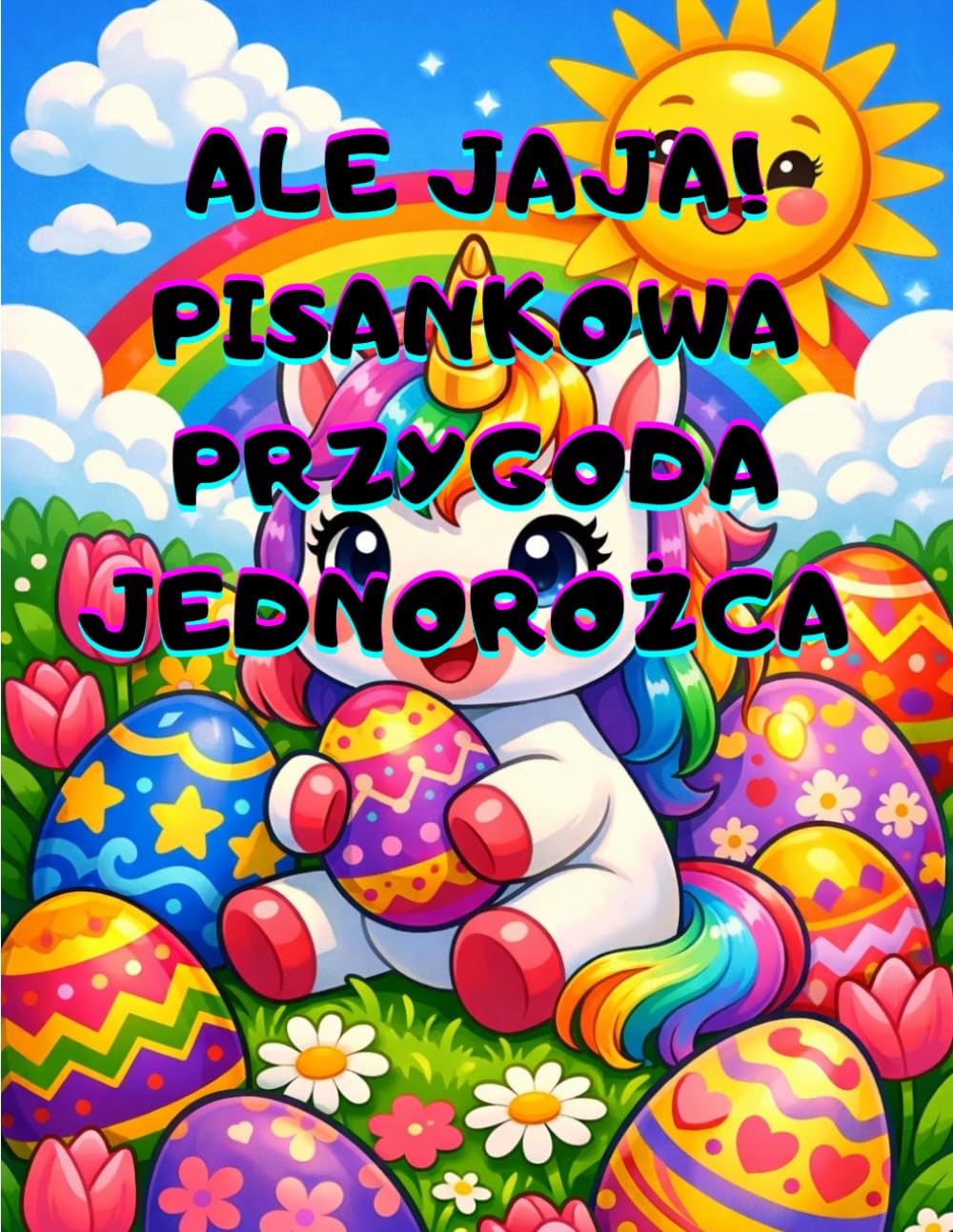 ALE JAJA!. PISANKOWA PRZYGODA JEDNOROŻCA. Wielkanocna kolorowanka dla dziewczynki i chłopca w wieku 4–8 lat z 50 obrazkami, pisankami, koszyczkami, ... i świąteczną zabawą,: prezent, święta.