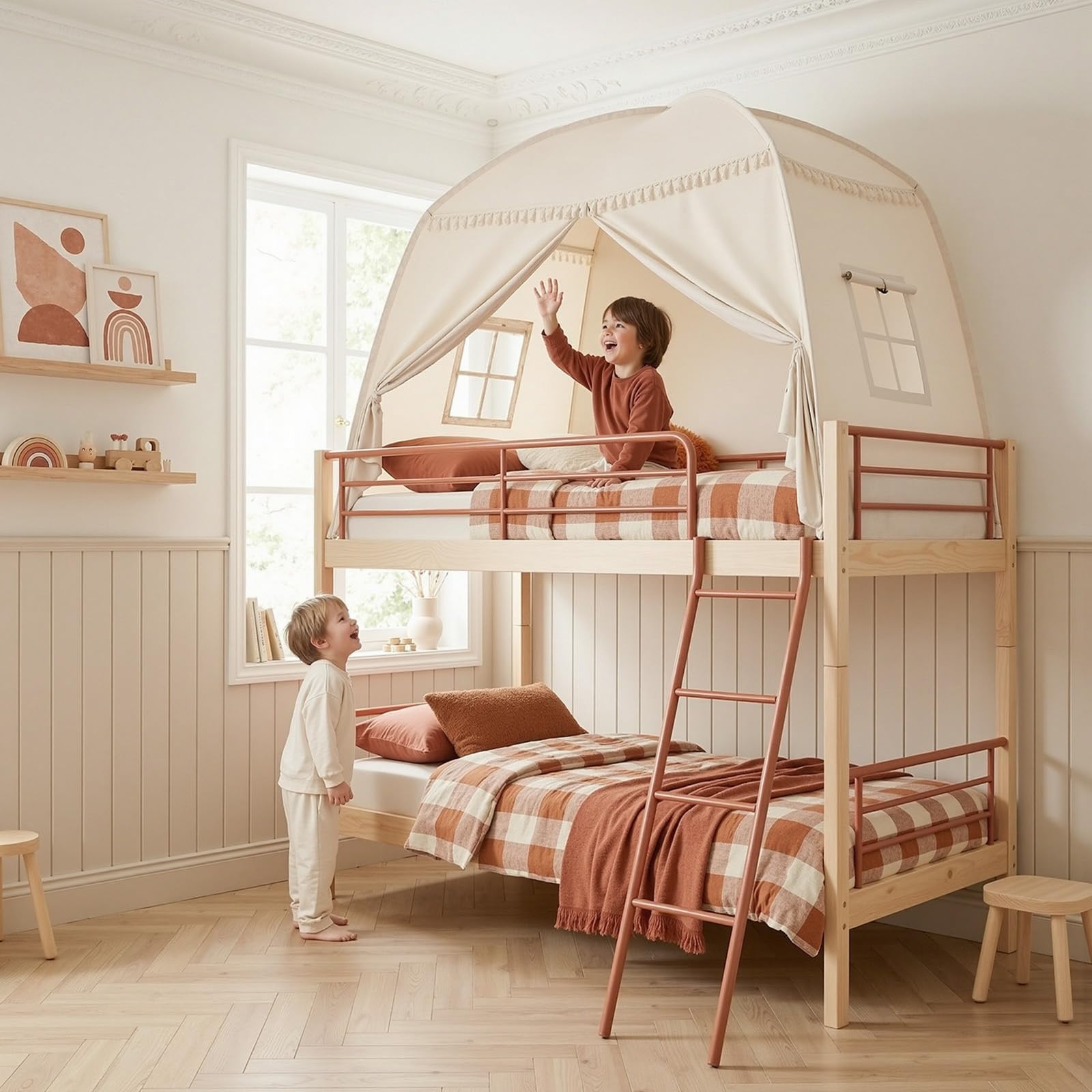 Sumbababy Tienda Grande para Niños: Tienda de Campaña para Niños, Interior, Niños Pequeños, Tipi para Niños y Niñas, Casa de Juegos, Interior, Toldo, Cama para Sala de Juegos, Regalo