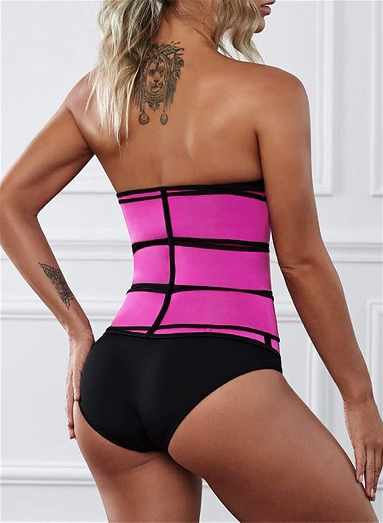 Fascia Lombare Cintura Lombare, Modellante, Controllo della Pancia, Brucia Grassi, Addominale Post-Partum Supporto Schiena | Pink,XL