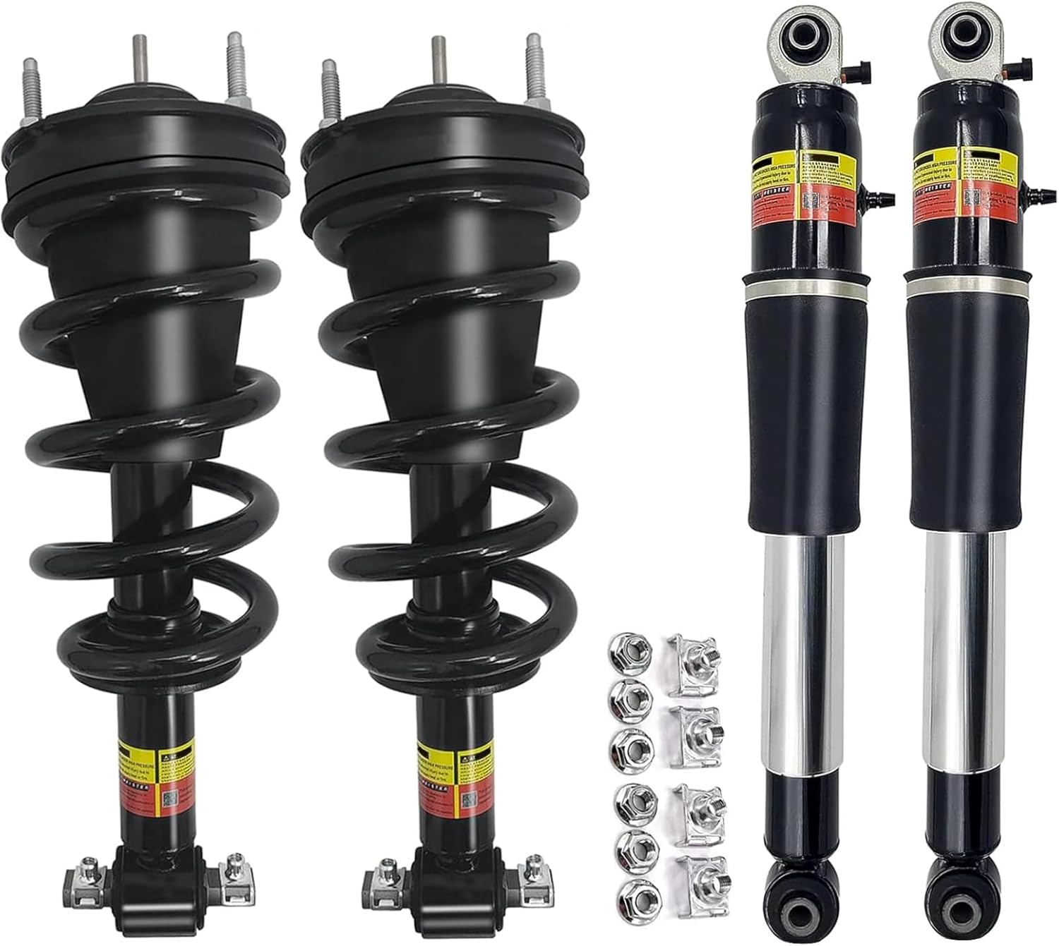 LUFT MEISTER 19353951 23487280 4PCS Front & Rear Struts Shocks Assembly fits for Cadillac Escalade 2007-2014 fits for Chevy Avalanche Tahoe Suburban Yukon XL 2007-2014 19300066 580-1057
