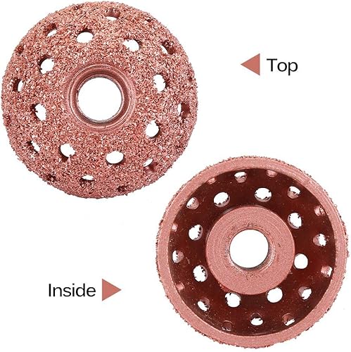 Miniatura 5 de Rueda de pulido de neumáticos, cabezal de molienda de reparación de neumáticos de 1.496 in, rueda de pulido de grano grueso con varilla de unión,