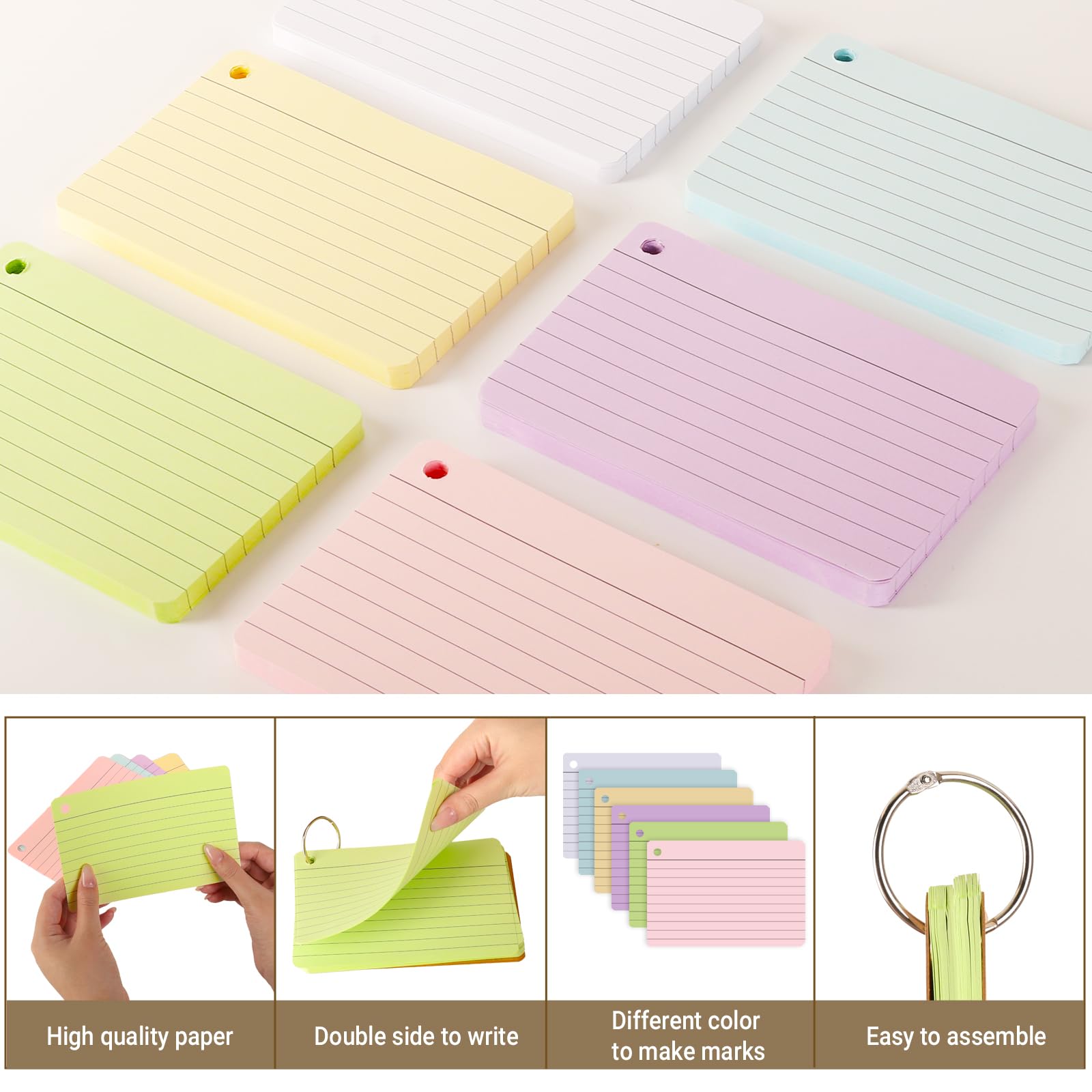 s 250-Pack Blank Index Cards, 2x3.5 In Flashcards For Studying, Small ...