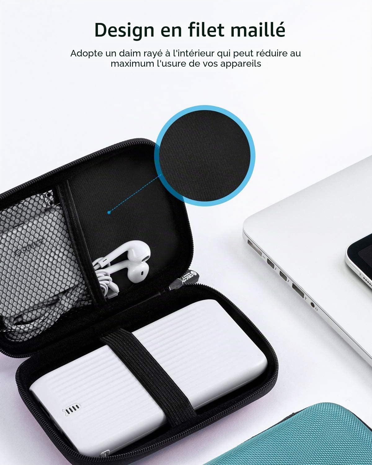 ORICO Étui de Protection Disque Dur Externe Étanche 2.5'' pour HDD SSD Bleu (PHD-25)