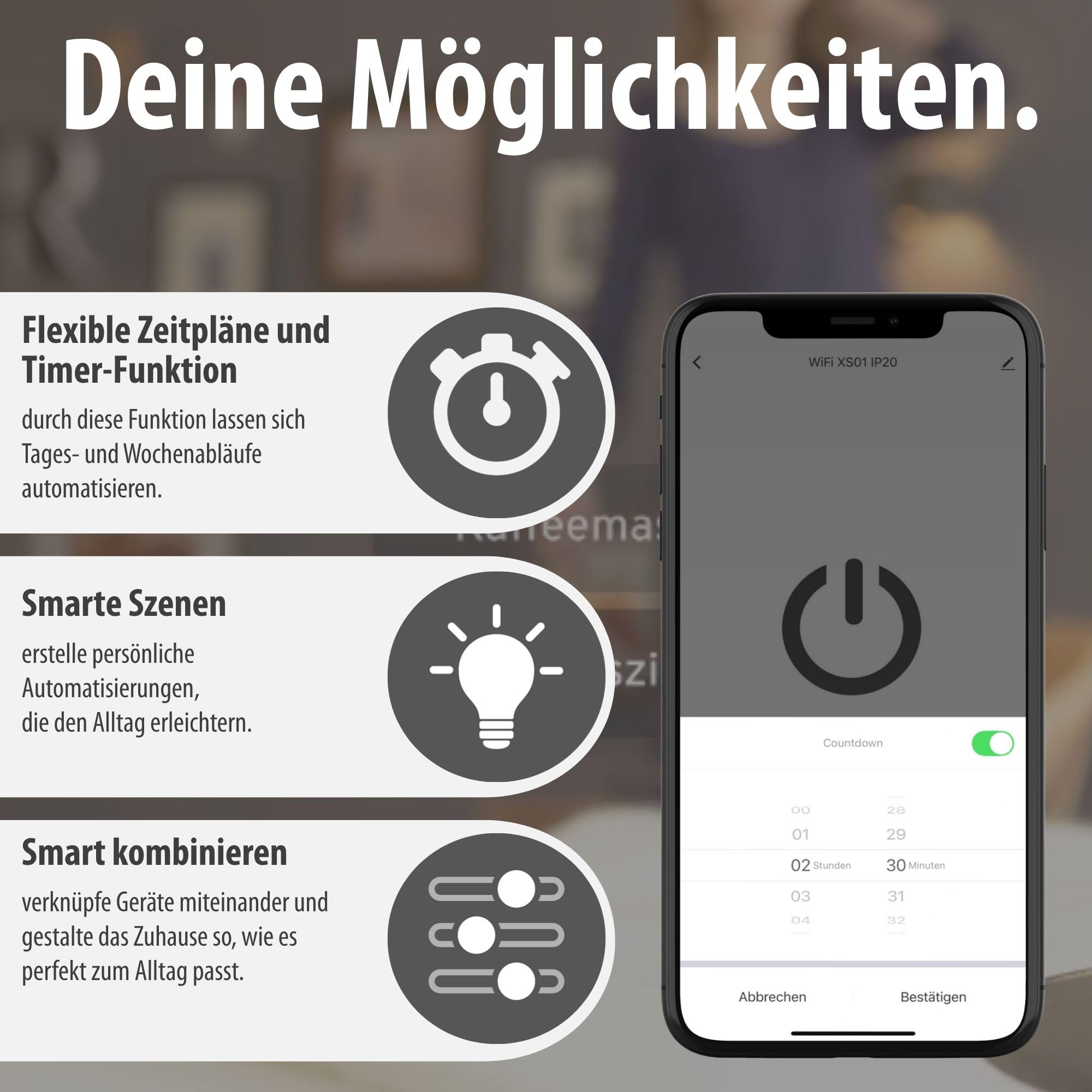 Brennenstuhl Connect Premium-Line WiFi Steckdosenleiste 6-Fach, 1,8m