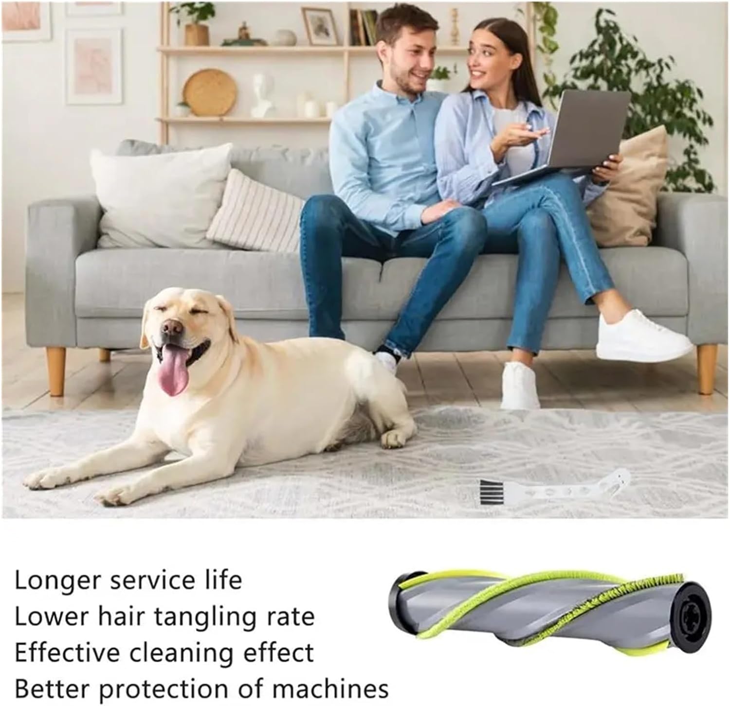 Vacuum Cleaner Brush Roller，Compatible For Bissell For Cleanview XR Pet 300W XR 200W 3789U、3789X、3789、3797V、3797W 3797 Vacuum Cleaner