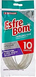 EsfreBom - Corda para Varal Revestida de 10 Metros, Cor Branca, Bettanin