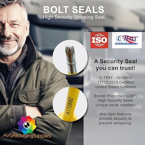 Miniatura 4 de Sellos de pernos, 1000 sello de envío de alta seguridad con impresión numeración progresiva para camiones, remolques, sellos de contenedores de