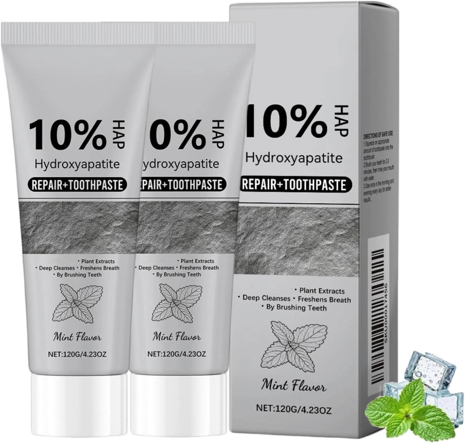 10% Nano-Hydroxyapatite Toothpaste UK, Hydroxyapatite Remineralizing Toothpaste for Enamel Protection, Sensitive Teeth Toothpastes, Enamel Protection, Strengthening and Protecting Tooth Enamel (2)