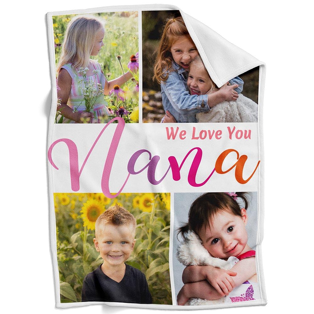 Personalized Baby Girl Photo Blanket – Custom Picture Blanket With 15 Colors, Size 40x60 Inches