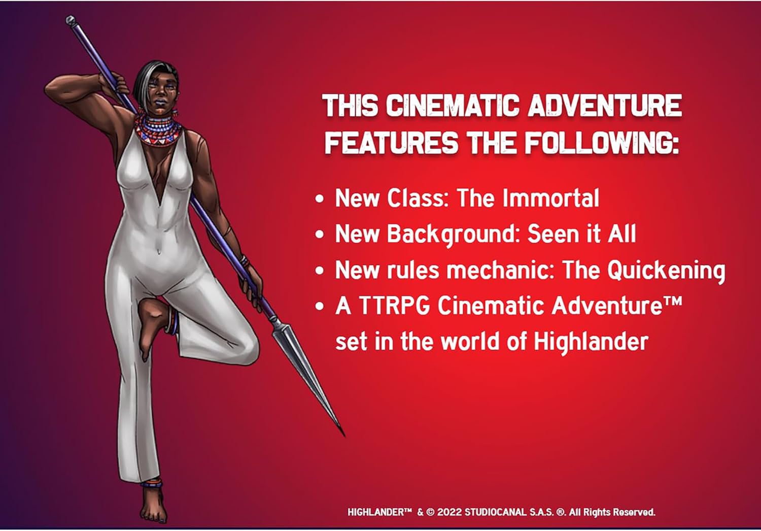 Evil Genius Games Cinematic Adventure: Highlander - Expansion RPG Book, for Use with The Everyday Heroes Core Rulebook, d20 5e Compatible, Purple