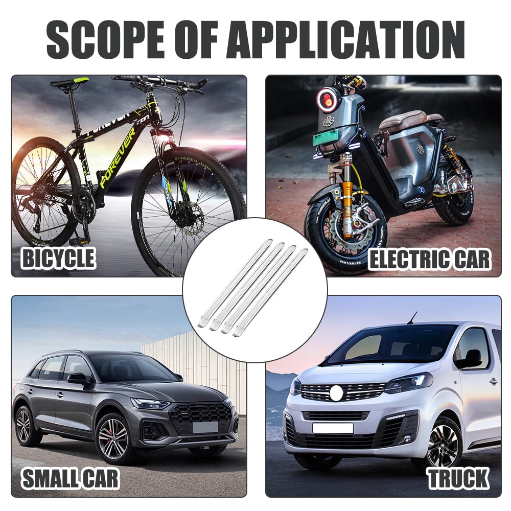 4 Pezzi Leva per Pneumatici, 30CM Leva Smontagomme, Smontagomme Moto, Smontagomme Auto, Leva smontagomme, Leva del Pneumatico, Cambio Pneumatici Attrezzo per Moto e Bicicletta