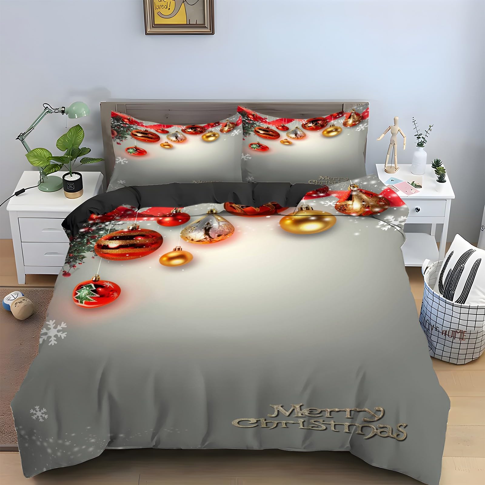 Housse de couette 220x240 Noël pour illuminer vos soirées d'hiver en famille avec style et confort