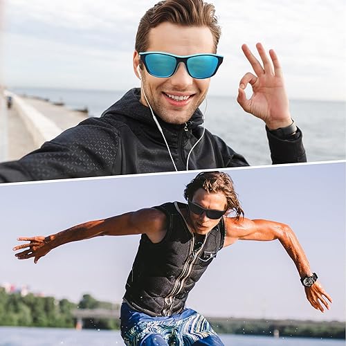 Miniatura 3 de TOODOO 4 pares de lentes de sol polarizados para hombre con protección UV, gafas de conducción deportivas para actividades al aire libre