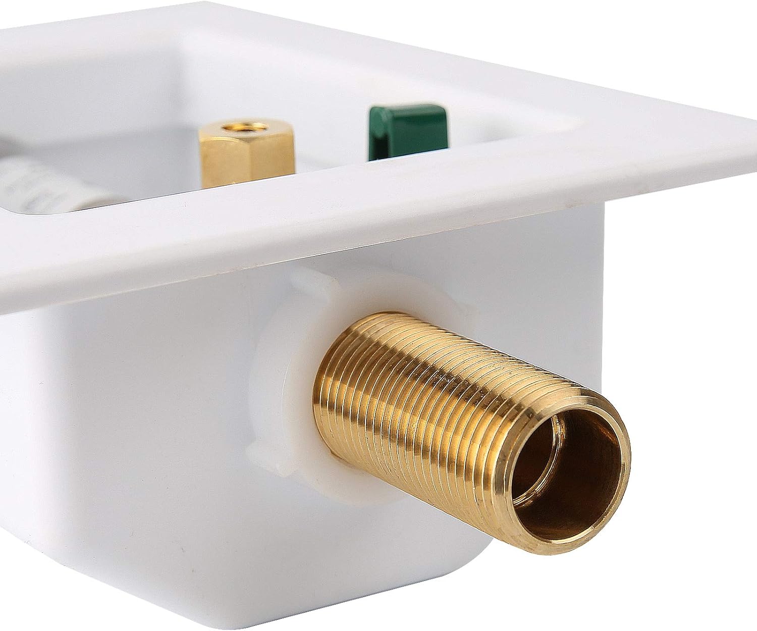 Solimeta Ice Maker Outlet Box with Water Hammer Arrestor MIP Connection, Lead-Free Brass
