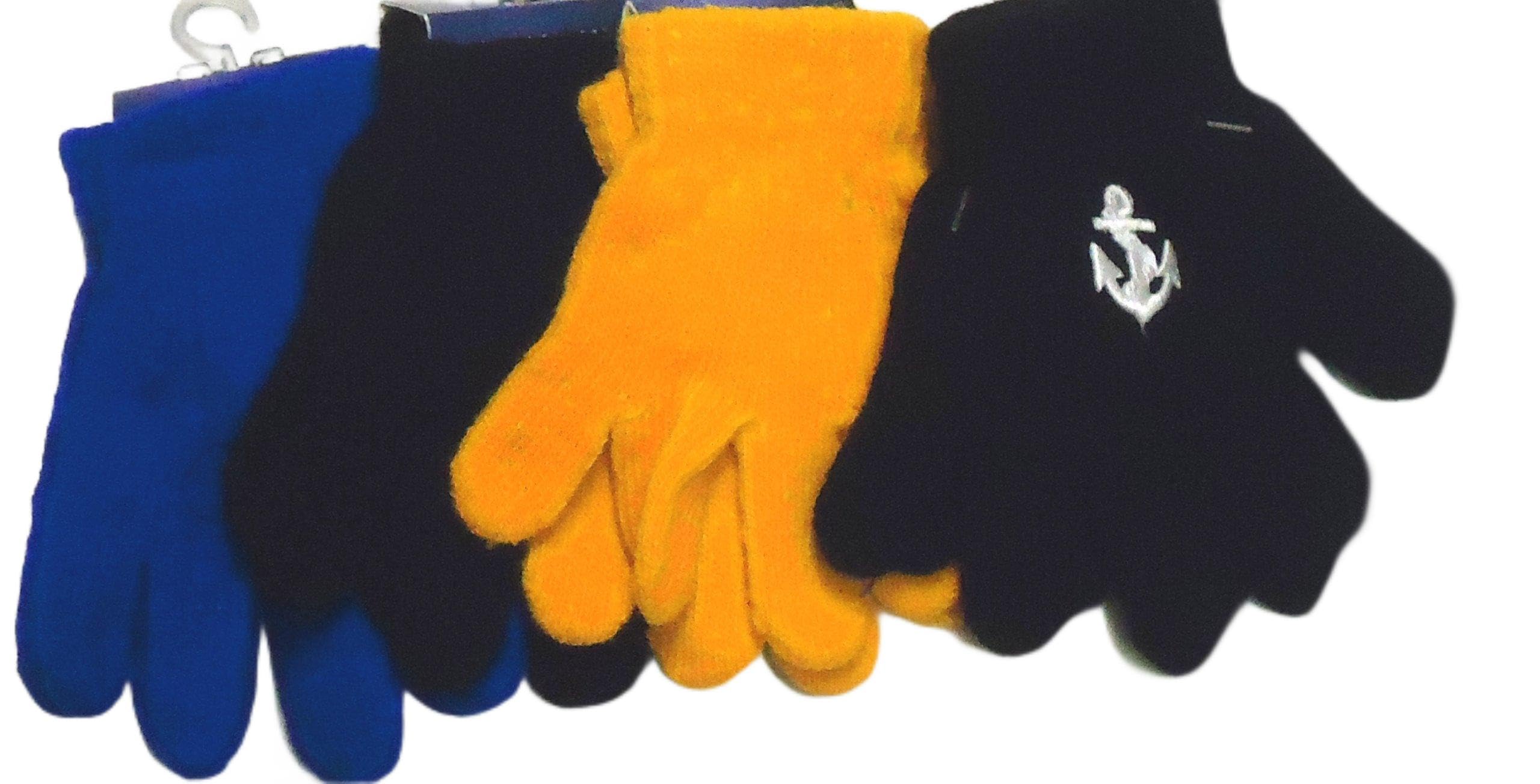 Four Pairs Stretch Magic Gloves for Children Ages 1-4 Years White Satin Angkor