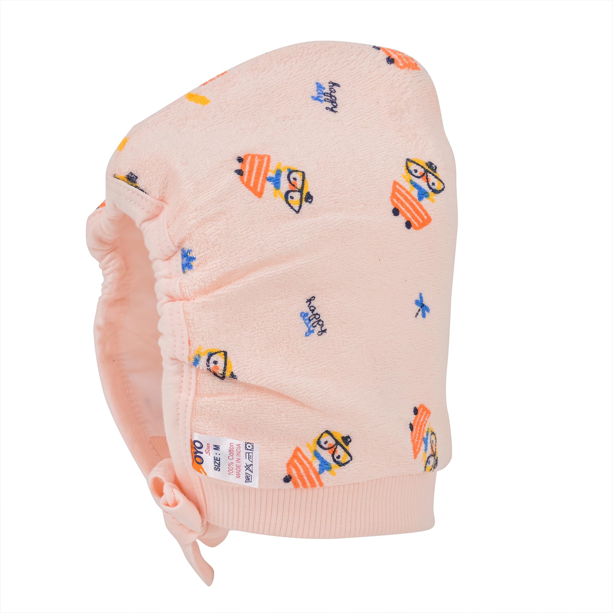 KIKE Cotton Soft Adjustable Warm Unisex New Born Baby Cap (Pack of 3 pecs) (0-3 Months, Multicolor 2) 2