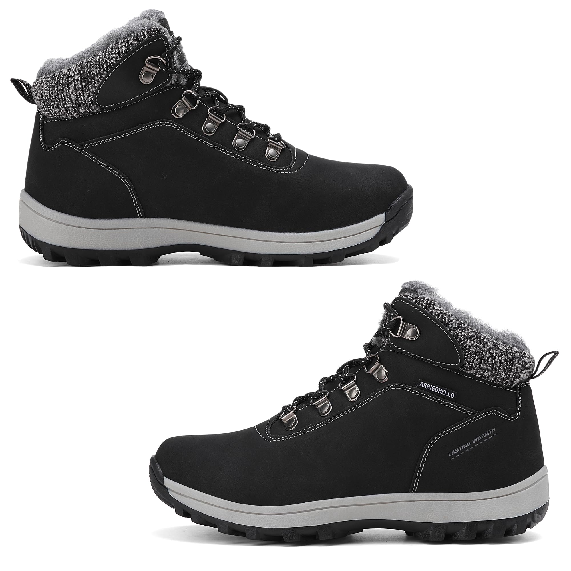 ARRIGO BELLO Scarpe Neve Scarponcini Donna invernali Antiscivolo Comode Caldi Foderati Snow Boots Outdoor Trekking Stivali Taglia 36-41