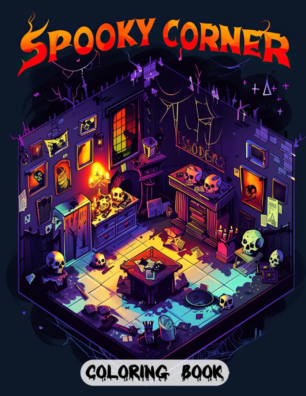 Spooky Corner Coloring Book: Haunting and Horrific Designs Featuring Cursed Artifacts