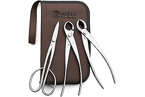 Bonsai Tools 3-Piece Alloy Steel Bonsai Tool Kit Including 210mm Long-Handle Scissors,...