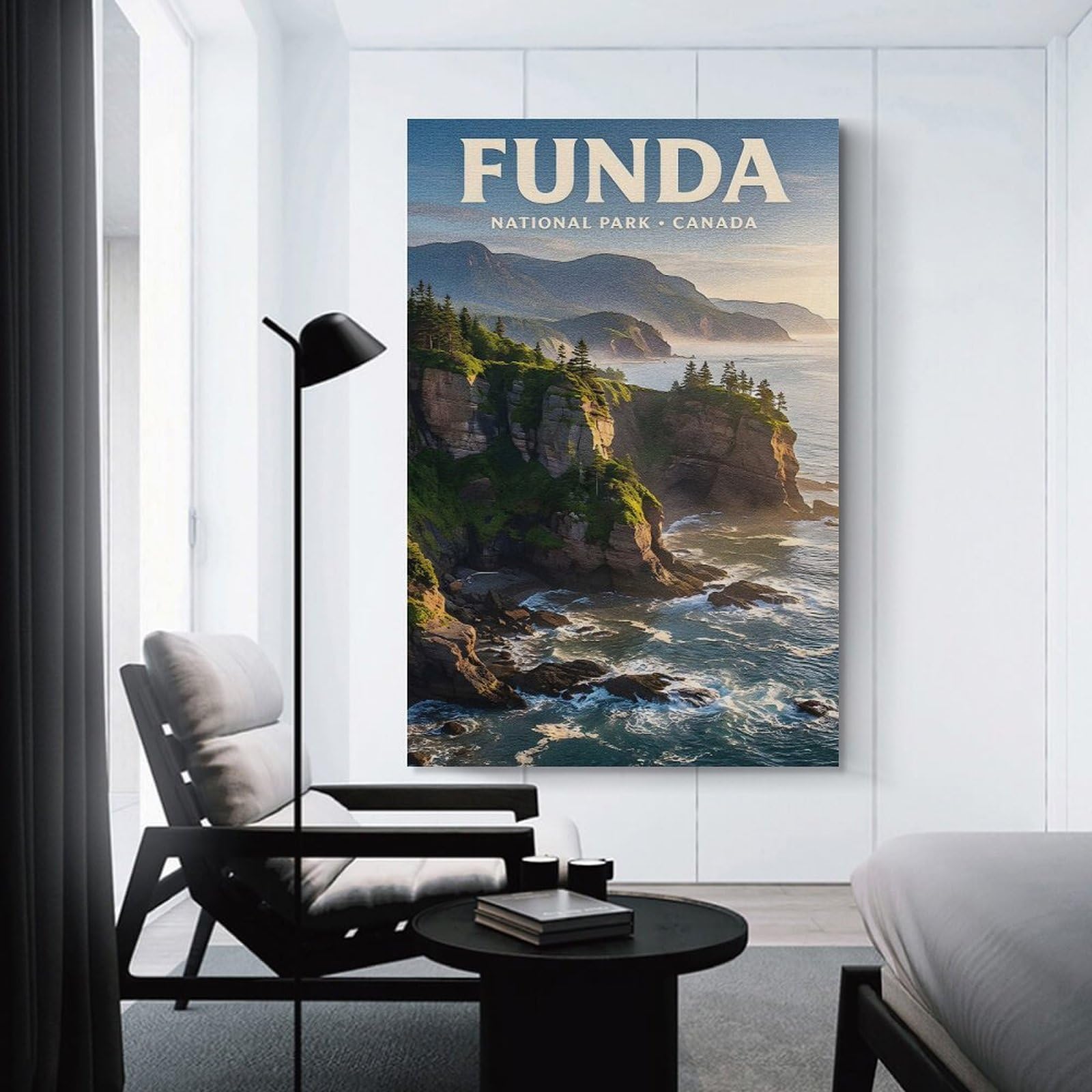 Junmoney Fundy National Park Canada Coastal View Wall Decor Canvas Print, 12x18inch(30x45cm), for Home Lounge, Bedroom Or Reading Nook, Decorative Artwork for Empty Walls