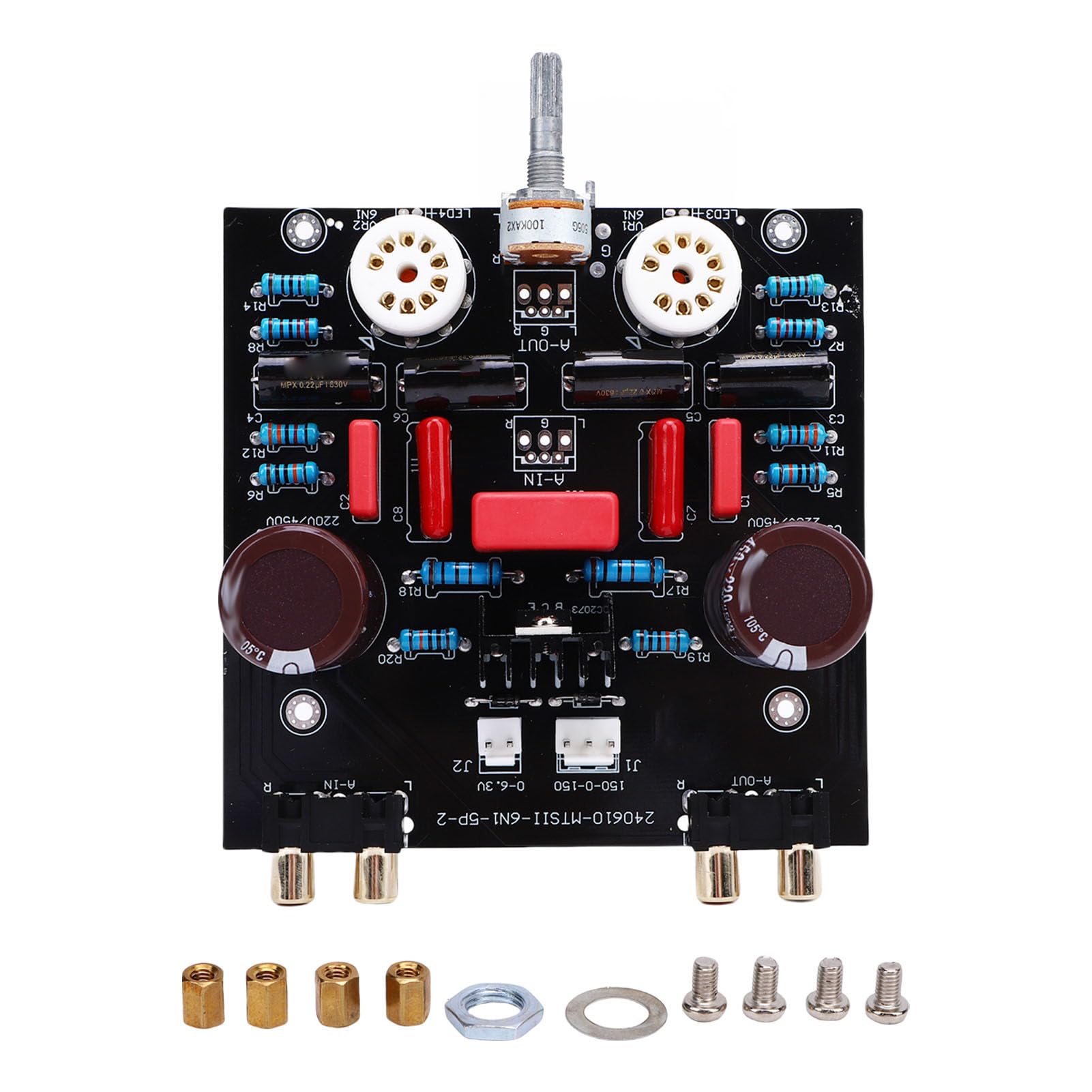 Cocoarm Modulo Preamplificatore Valvolare Elettronico Circuito Preamplificatore Valvolare PCB con Terminali Placcati Oro 12 X 12 Cm Design Modulare Senza Saldature per Appassionati di Audio