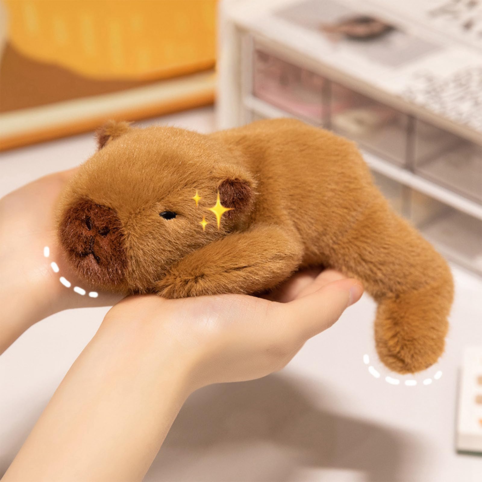 Ditucu Cute Palm-Sized Capybara Stuffed Animal Soft Capibara Plush Doll Small Plushies Toys Gifts for Kids Brown 7