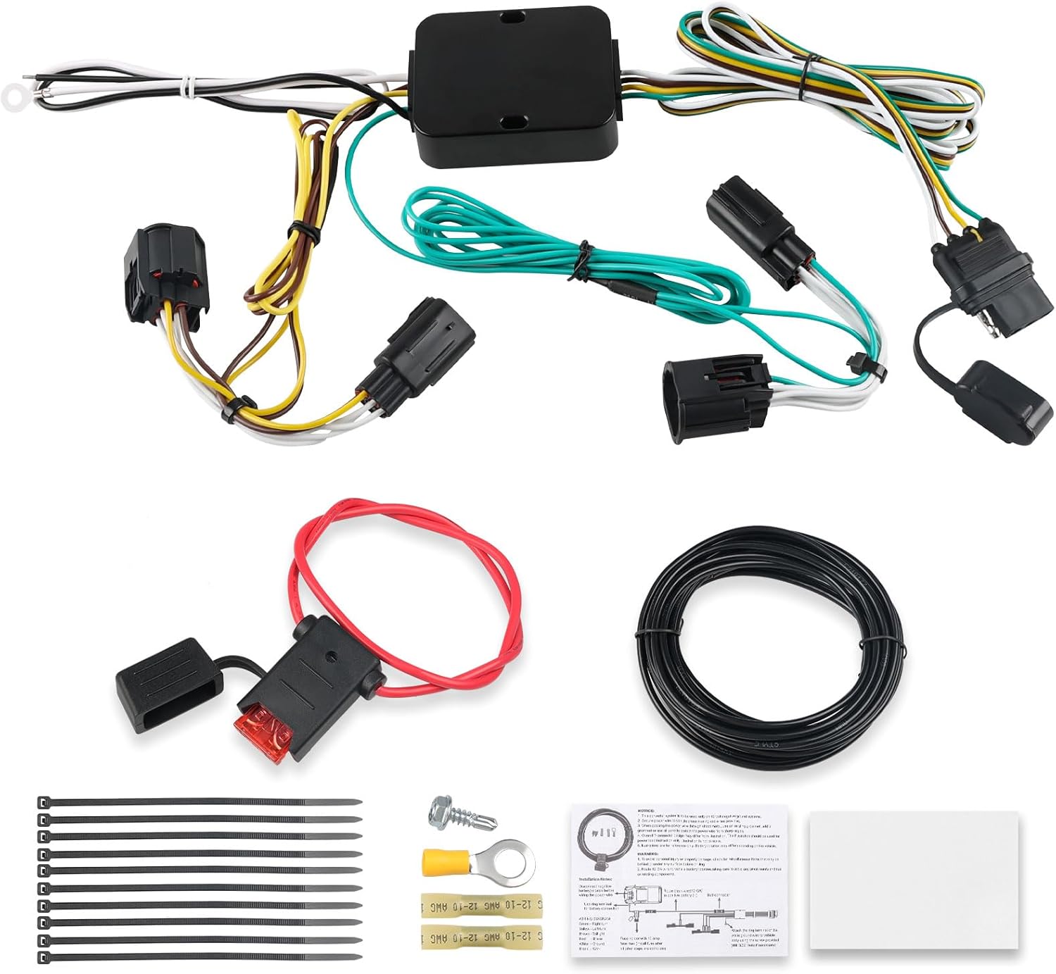 WATERWICH 4-Pin Trailer Wiring Harness Compatible with Chrysler Town and Country 2011-2016, Chrysler Grand Caravan 2021-2022, Dodge Grand Caravan 2011-2020 Replacement for 56331