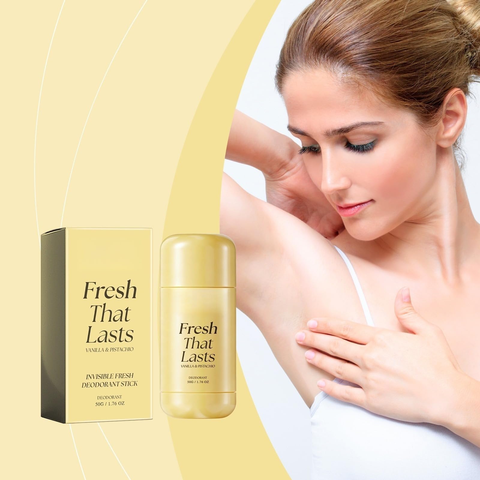 Deodorante in stick alla vaniglia, corpo naturale in spray, profumo di cocco e vaniglia, protezione a lunga durata per tutti i tipi di pelle, adatto a donne e uomini.