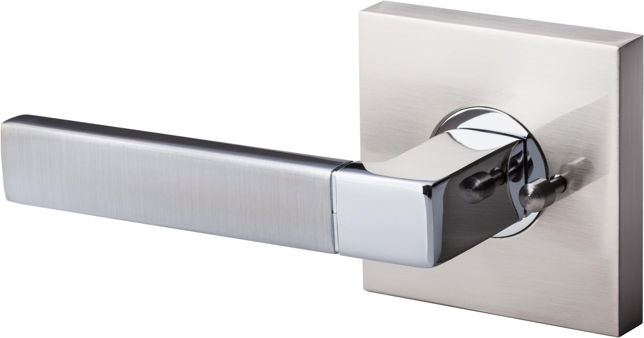 BAI 3018 Modern Passage Door Handle Lever Set with Privacy Pin Function
