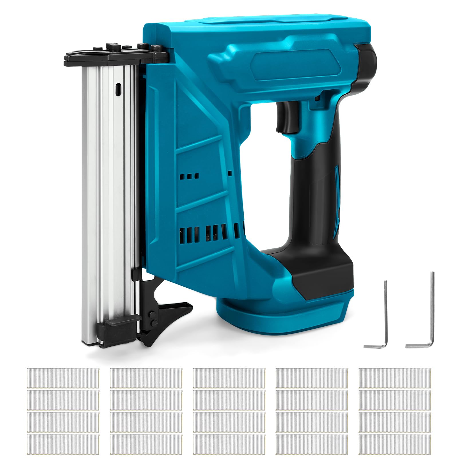 WingFly Pistola per Unghie a Batteria Compatibile con Makita 18 V, Chiodatrice Professionale a Batteria con 2000 Chiodi, Pistola Elettrica per Progetti Fai Da Te in mobili, Falegnameria