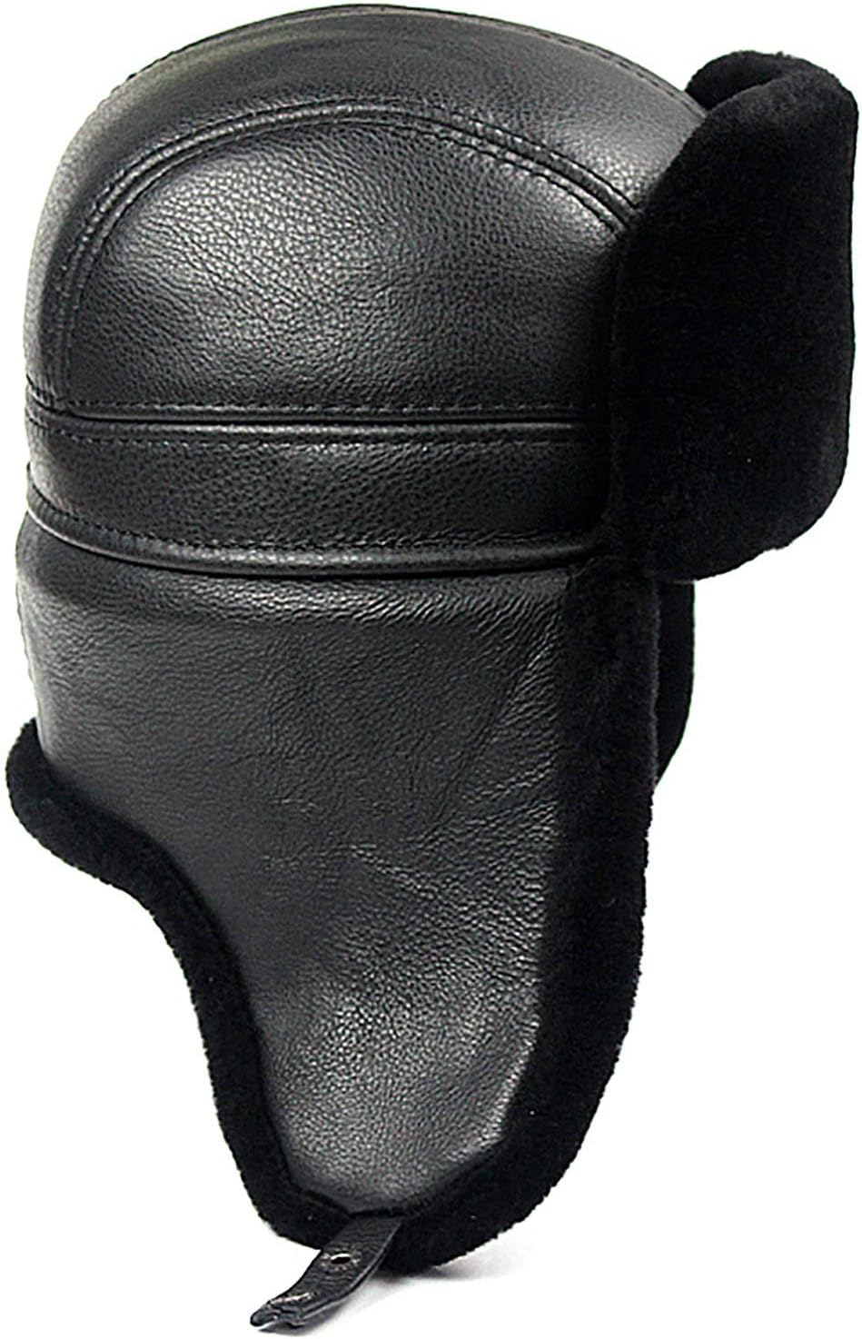 Sombreros de invierno, Sombrero con orejeras, Sombrero de piel sintética, cálido Sombrero de invierno(Coffee-56-57cm)