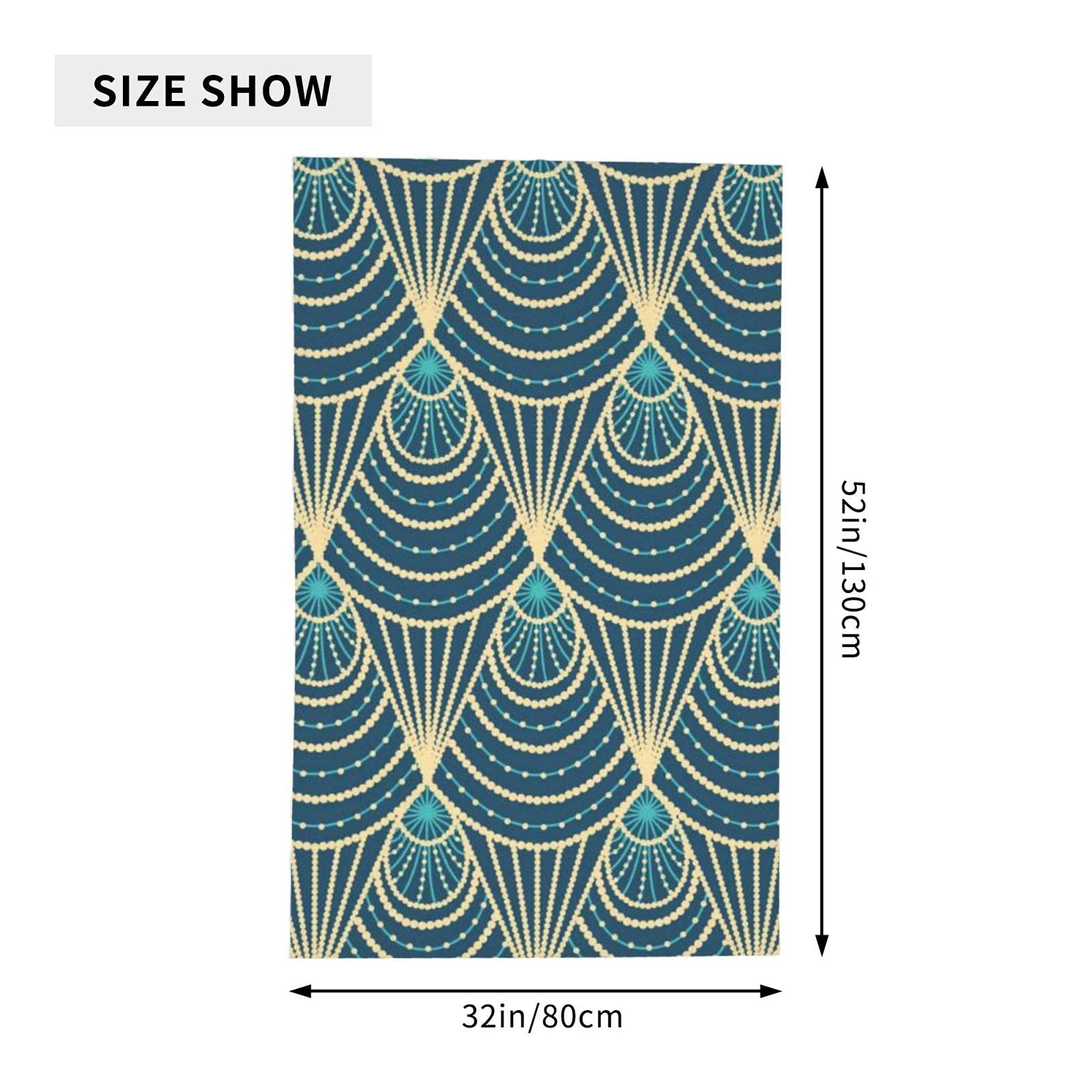 Asciugamano Da Bagno Art Deco In Microfibra 80x130 Cm – Morbido E Altamente Assorbente, Asciugamano Multiuso Per Spiaggia, Piscina E Viaggio - 3