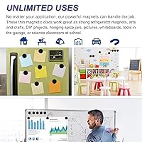 Vista 5 de LOVIMAG Super Strong Neodymium Disc Magnets with Epoxy Coating, Powerful Permanent Rare Earth Magnets 1.26 inch x 18 inch, Pack of 6