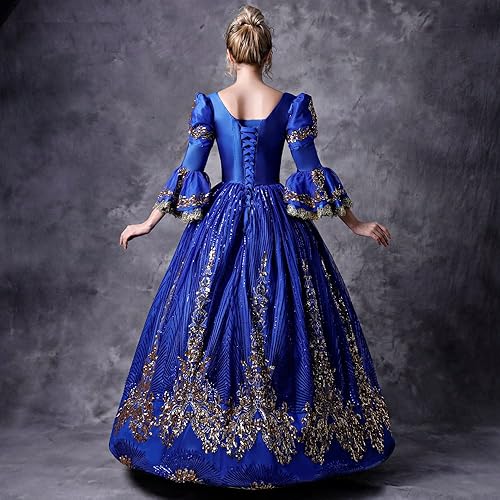 Miniatura 5 de CountryWomen Marie Antoinette - Vestido de princesa de época, vestido de teatro de recreación, vestido de baile de brocado, vestidos de reina