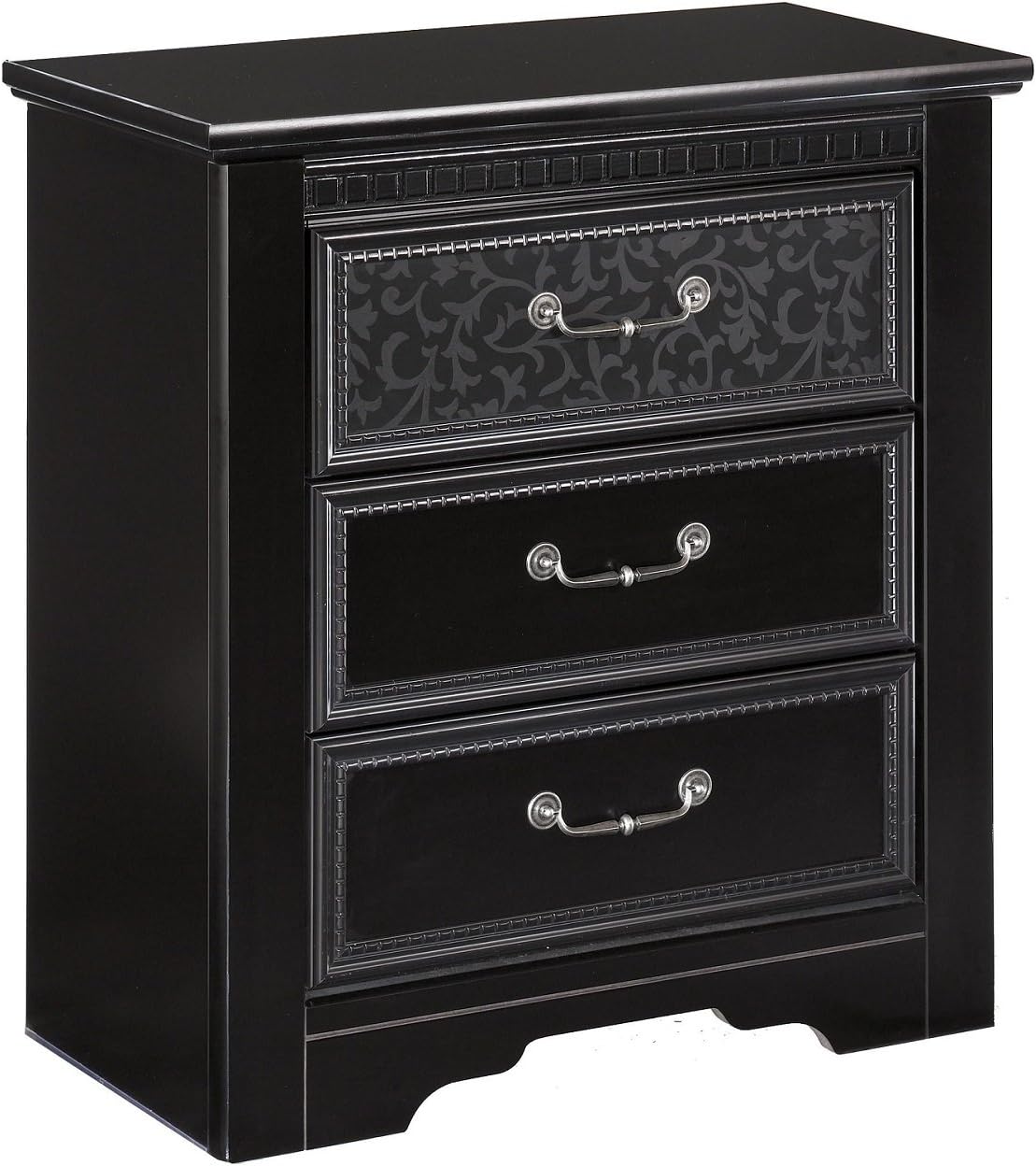 Ashley Furniture Black 3- Drawer Night Stand - Signature Design