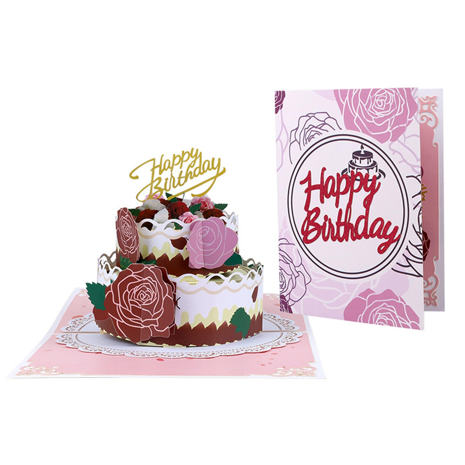Buxuaaaa Artistic 3D Cut Greeting Card Birthday Card Ideal for Special Event Comes with Blanks Notecard and Envelope User Friendly Greeting