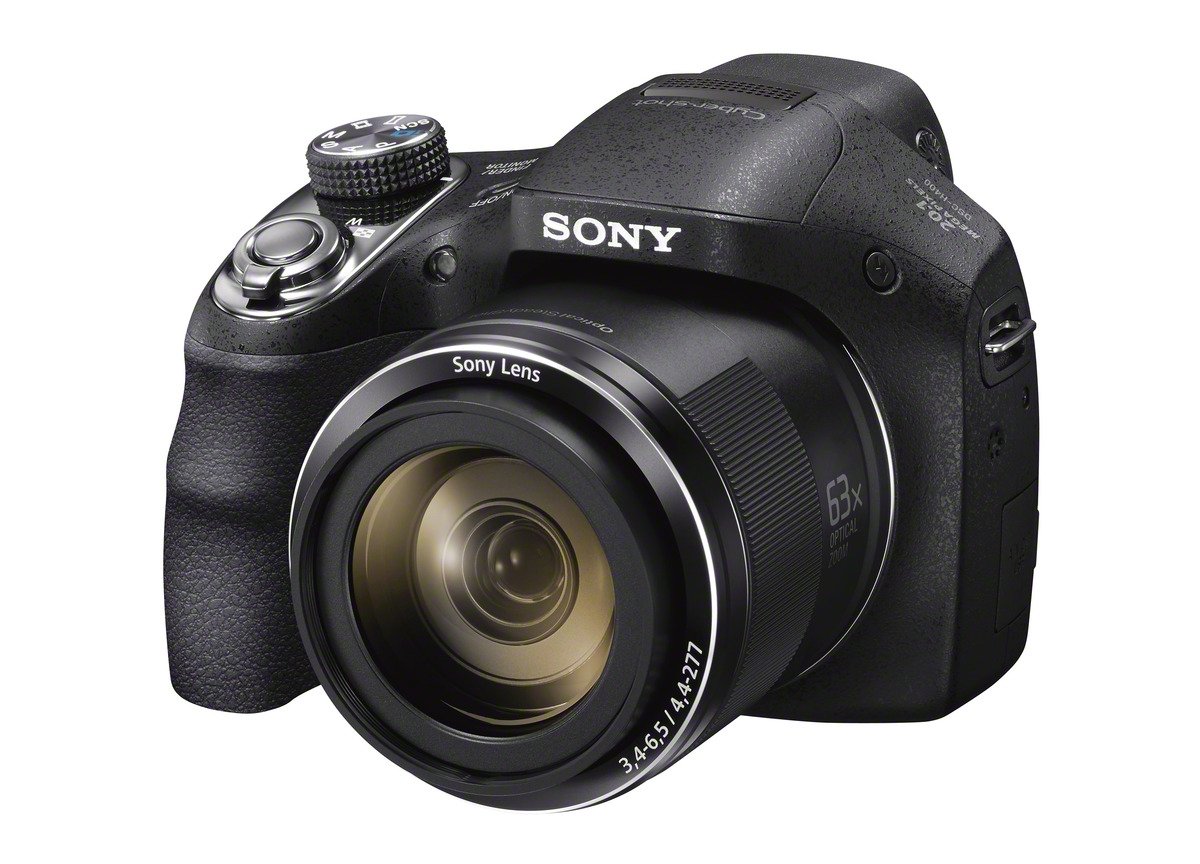 Sony DSC-H400 Fotocamera Digitale Cyber-shot, Sensore Super HAD, CCD da 20.1 MP, Obiettivo Sony con Zoom Ottico 63x, Nero