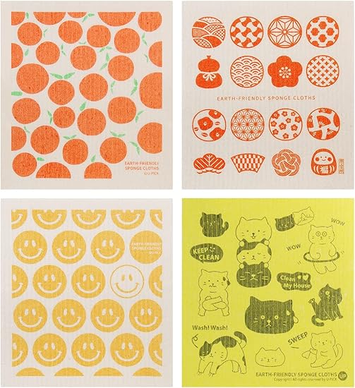 Amazon U Pick キッチン雑巾 天然繊維雑巾 清潔スポンジ雑巾 輸入モルタルスポンジ 4枚可愛い柄雑巾 北欧 吸水性強 速乾 キッチンスポンジ オンライン通販 Amazon U Pick キッチン雑巾 天然繊維雑巾 清潔スポンジ雑巾 輸入モルタルスポンジ 4枚可愛い柄雑巾 北欧 吸水性強 速乾 キッチンスポンジ オンライン通販