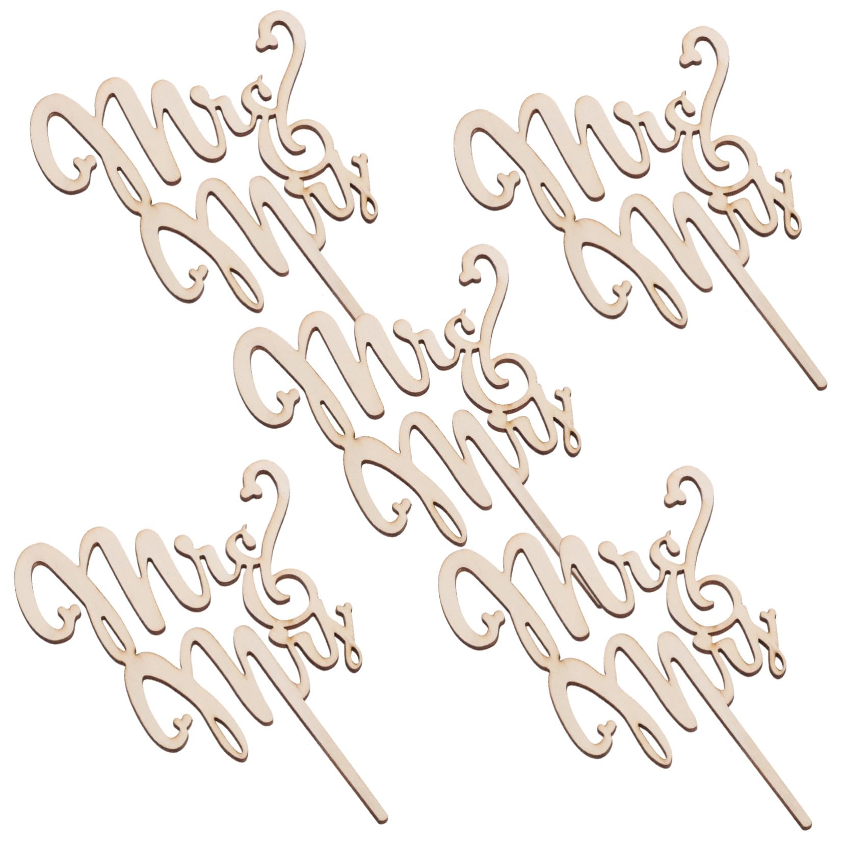 Alipis 20pezzi Decorazione per Nuziali Sposi Cake Topper per Matrimoni Mr Mrs per Celebrazioni Speciali